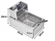 Electric Deep Fryer 6L 2500W with Temperature Control, Silver