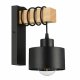 Koka sienas lampa E27 Loft stila, melna