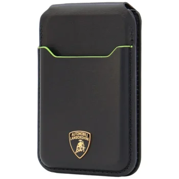 Lamborghini D1 Genuine Leather MagSafe Magnetic Wallet Phone Stand, Green