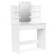 ModernHome Makeup Vanity Table with Lighted Mirror, 3 Color Modes & Adjustable Brightness