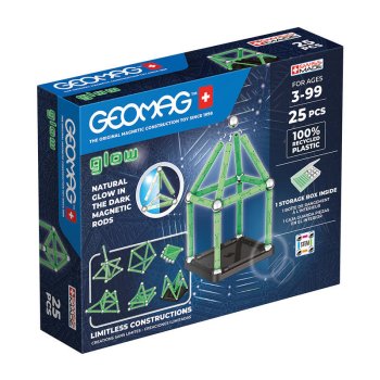 Glow GEOMAG GEO-328 Magnētiskie Rotaļu Spēļu Bloki Bumbiņas Stienīši Konstruktors no Pārstrādātas Plastmasas,...