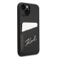 Karl Lagerfeld Signature Logo Cardslot Case for iPhone 14 Plus / 15 Plus - Black
