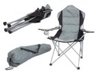 Tourism Camping Fishing Folding Chair Armchair, Gray