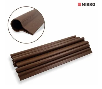 Fence Panel Band Ending Clips, Brown, 10 pcs