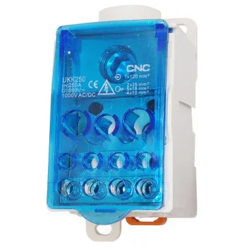 Unipolar Junction Box 250A DIN Rail Terminal Block