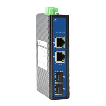 Industrial PoE Switch 2x Gigabit PoE + 2x SFP Uplink, 45W