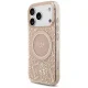 Guess IML Flowers Electro Pearl Strap MagSafe Case for iPhone 17 Pro, Pink