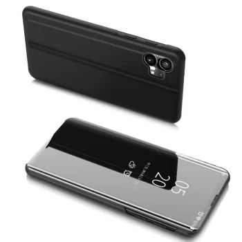 Flip Case for Nothing Phone 1 Clear View Case, Black