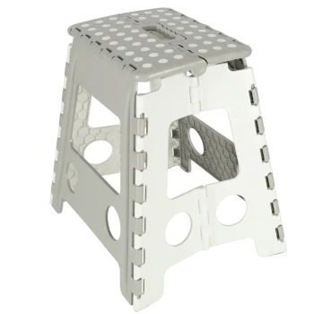 Folding Non-Slip Stool 39.5 cm, Light Grey