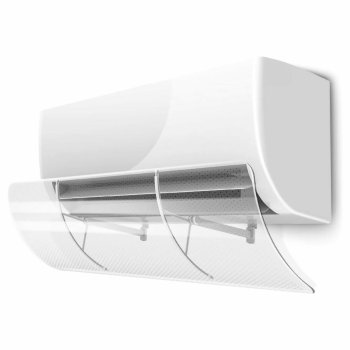 Adjustable Air Conditioner Deflector Wind Baffle, Transparent