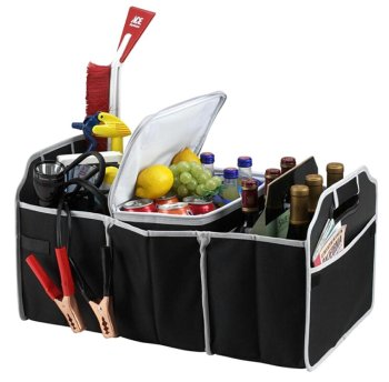 Foldable Car Trunk Organizer Storage Bag, Black