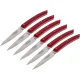Laguiole Jean Dubost Table Knife Set, 6 pcs, Acrylic Red