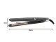 Ceramic Hair Straightener Flat Iron, 3 Temp Modes, 360° Cord, Black