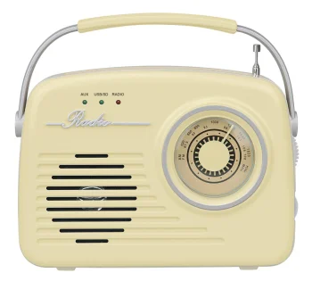 Setty Retro P350 Bluetooth Speaker with FM Radio, Beige