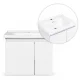 ModernHome Wall-Mounted Bathroom Cabinet with Sink and Mirror