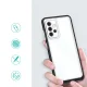Hybrid Armor Clear 3in1 Case for Samsung Galaxy A73, Black Frame