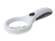 Handheld Magnifying Glass with 8 LED and UV Light, 4x Magnification, White