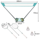 Badminton set with net, 2 rackets and case, Trizand 25515
