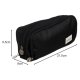 Large Capacity 3-Compartment Pencil Case Maaleo 24476, Black