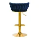 Velvet Makeup Bar Stool 4Rico QS-B313a, Navy Blue
