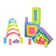 Wooden Rainbow Stacker Montessori Building Blocks Educational Toy