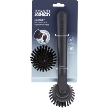 Joseph Joseph SinkTech Dishwashing Brush with Replacement Head, Grey