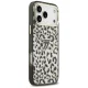 Guess IML Leopard Glitter Triangle Logo MagSafe Case for iPhone 17/18 Pro Max - Black