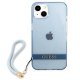 Guess Translucent Strap Case for iPhone 13 mini, Blue