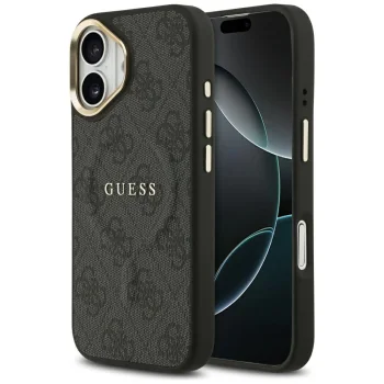Guess iPhone 17 Case 4G PU Classic Logo MagSafe, Black