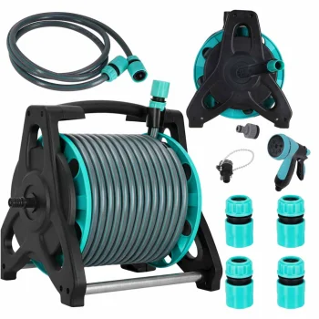 Garden Hose Reel with Spray Gun, 30 m