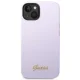 Guess Silicone Vintage Gold Logo dėklas iPhone 14 Plus / 15 Plus 6.7\", violetinis