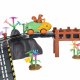 Ikonka KX2863_1 Magnetic Car Track with 2 Light-up Cars, 310 Pieces