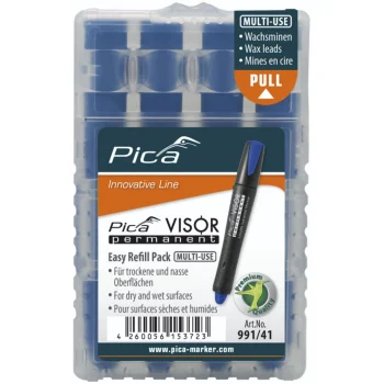 Pica VISOR Permanent Replacement Refills, 10 x 85 mm, Blue