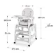 Ricokids 7090 Sinco 5-in-1 High Chair, Grey