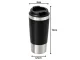 Thermal Mug with Suction Cup 500ml, Stainless Steel, Black/Silver