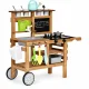 Kids Outdoor Wooden Mud Kitchen ECOTOYS with Chalkboard and Accessories