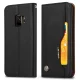 Samsung Galaxy S9 (G960F/DS) PU Leather Wallet Book Case Cover, Black