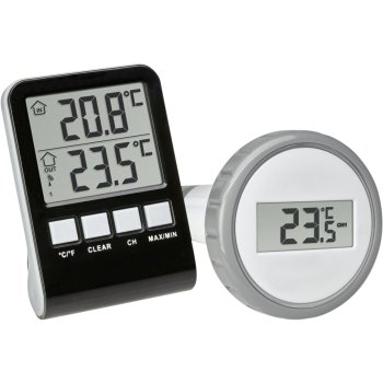 TFA PALMA 30.3067.10 Wireless Pool Thermometer Black/Silver