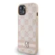 DKNY iPhone 15 Plus / 14 Plus Case Checkered Mono Pattern, Pink