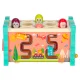 Bibi-inn 8-in-1 Baby Activity Cube with Hammer and Fishing Game, Blue