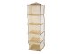 Hanging Wardrobe Organiser with 5 Shelves 100 cm, Beige