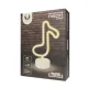 Music Note LED Neon Sign for Room Decor, Forever Light FSNE07, USB Powered, Warm White