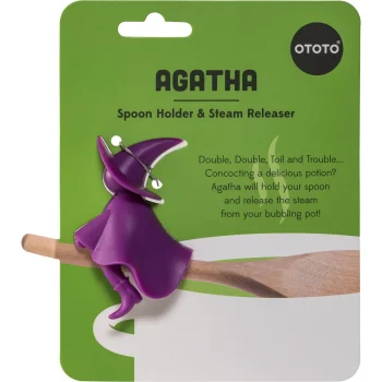 OTOTO Agatha Spoon Holder & Steam Releaser, Purple