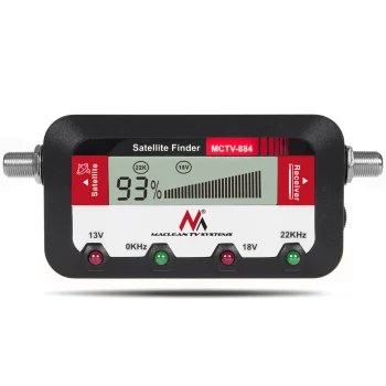 Maclean MCTV-884 Digital Satellite Signal Finder with 25cm Cable