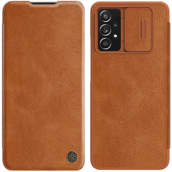 Nillkin Qin Book Case for Samsung Galaxy A73, Brown