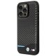Apple iPhone 14 Pro Max 6,7\" BMW Leather Carbon Case Cover (BMHCP14X22NBCK), Black