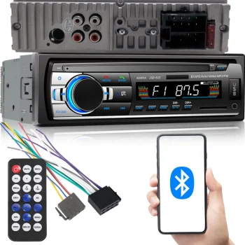 Car Radio with Bluetooth, USB, AUX, SD, 1-DIN, 4 x 60W, Microphone, Remote