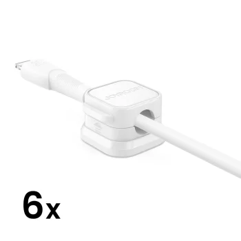 Joyroom JR-ZS368 Magnetic Cable Organizer, 6 pcs, White
