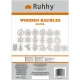 Ruhhy Wooden Christmas Tree Baubles, 20 pcs, White, 9 cm