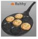 Ruhhy 19317 Egg and Pancake Pan with Emoji Faces, 26 cm, Black